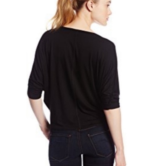 Karen Kane Button-up, Tie Front Top with Dolman Sleeves - Picture 2 of 4